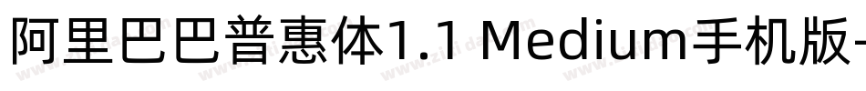 阿里巴巴普惠体1.1 Medium手机版字体转换